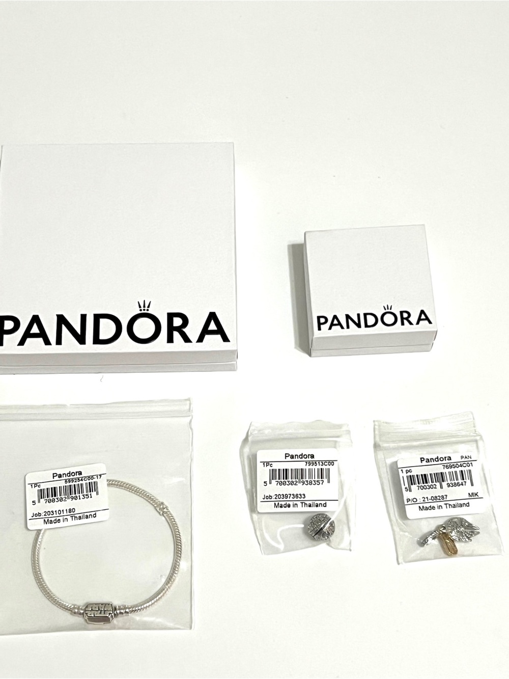 Authentic Pandora Star Wars Bracelet 17cm & 2 Charms Set NIB w/ Receipt